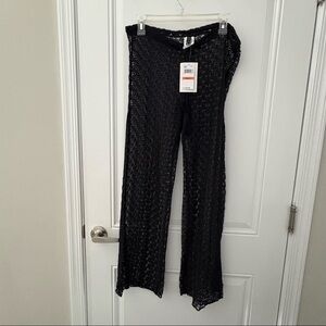 Swim Coverup Pants Lace with Side Slits